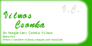 vilmos csonka business card